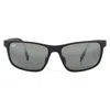 Maui Jim Anemone Nuetral Grey Rectangular Men's Sunglasses 606-02 60 In Black
