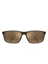 Maui Jim Anemone Rectangle-frame Sunglasses In Brown