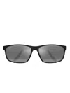 Maui Jim Anemone Square-frame Sunglasses In Black