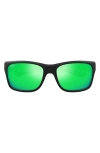 Maui Jim Southern Cross 63mm Ovresize Polarized Sunglasses In Green
