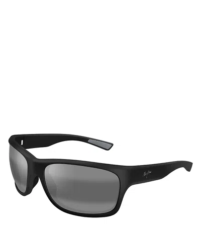 MAUI JIM ANO NUI RECTANGLE SUNGLASSES, 63MM