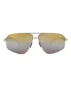 Maui Jim Aviator-frame Metal Sunglasses In Green