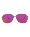 Maui Jim Aviator-frame Titanium Sunglasses In Purple