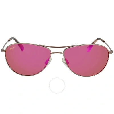 Maui Jim Baby Beach Maui Sunrise Pilot Ladies Sunglasses P245-16r 56 In Gold / Rose / Rose Gold