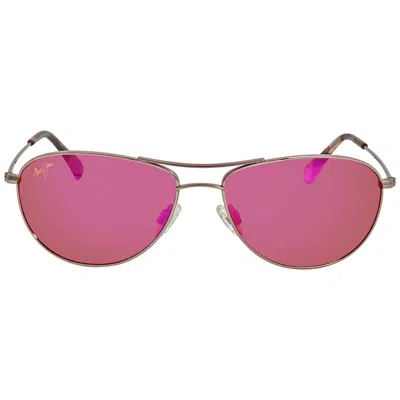 Maui Jim Baby Beach Maui Sunrise Pilot Unisex Sunglasses P245-16r 56 In Multi