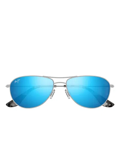 Maui Jim Baby Beach Oval-frame Sunglasses In Blue