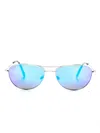 Maui Jim Baby Beach Pilot-frame Sunglasses In Silver
