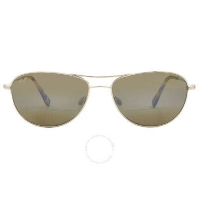 Maui Jim Baby Beach Reader Hcl Bronze +2.50 Pilot Unisex Sunglasses H245-1625 56 In Bronze / Gold