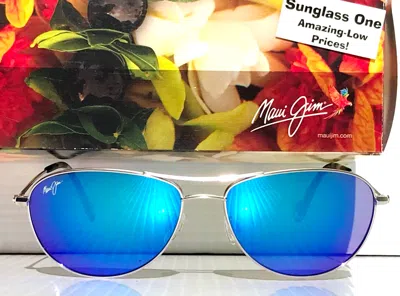 Pre-owned Maui Jim Baby Beach Silver Polarized Blue Lens Sunglass B245-17