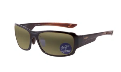 Pre-owned Maui Jim Bamboo Forest Bronze Rectangular Unisex Sunglasses Item No. Mj415-26b In Brown