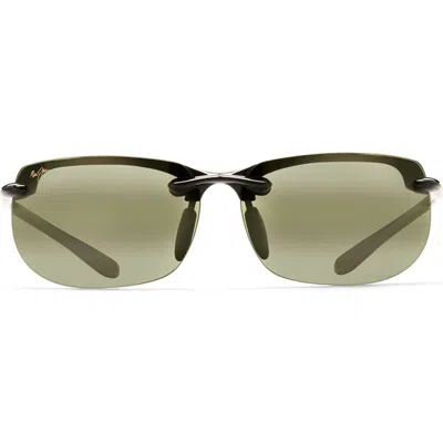 Maui Jim Banyans 70mm Polarized Rectangle Sunglasses In Gray