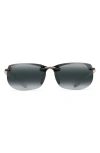 Maui Jim Banyans 70mm Polarized Rectangle Sunglasses In Gray