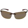 Maui Jim Banyans Hcl Bronze Rectangular Unisex Sunglasses H412-10 70 In Black