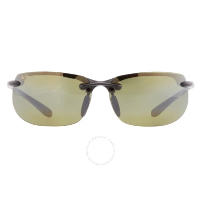 Maui Jim Banyans Maui Ht Wrap Unisex Sunglasses Ht412-02 70 In Black