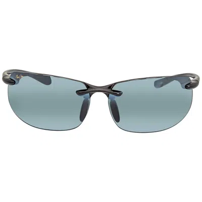 Maui Jim Banyans Neutral Grey Wrap Unisex Sunglasses 412-02 70 In Blue