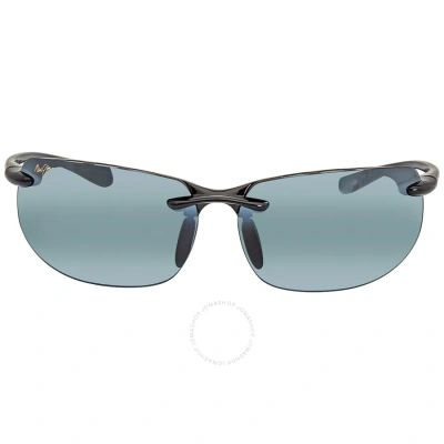 Maui Jim Banyans Nuetral Grey Wrap Unisex Sunglasses 412-02 70 In Black / Grey