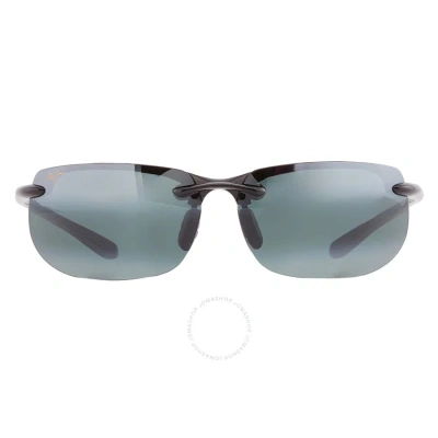Maui Jim Banyans Universal Fit Neutral Grey Wrap Unisex Sunglasses 412n-02 70 In Gray