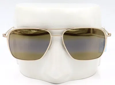 Pre-owned Maui Jim Beaches Satin Gold Bronze Asian Fit Sunglasses H541n-16a $379