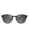Maui Jim Hiehie Grey Hiehie Shiny Blk W T Sunglasses In Black