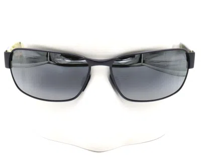 Pre-owned Maui Jim Black Coral Gray Lens Matte Black Sunglasses 65mm 249-2m $319