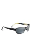 Maui Jim Black Coral Rectangular Sunglasses, 65mm In Black