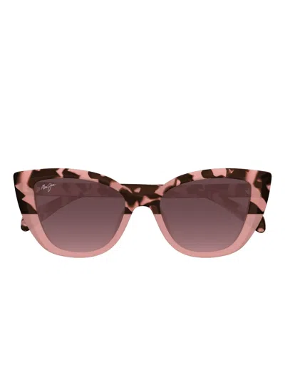 Maui Jim Blossom Tortoiseshell Cat-eye Sunglasses In Pink