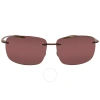 Maui Jim Breakwall Hcl Bronze Wrap Unisex Sunglasses H422-26 63 In Bronze