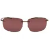 Maui Jim Breakwall Hcl Bronze Wrap Unisex Sunglasses H422-26 63 In Red