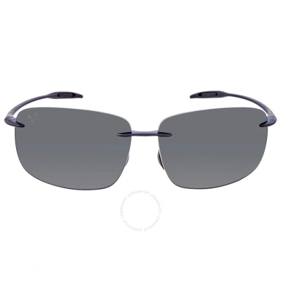 Maui Jim Breakwall Nuetral Grey Wrap Unisex Sunglasses 422-02 63 In Black / Grey