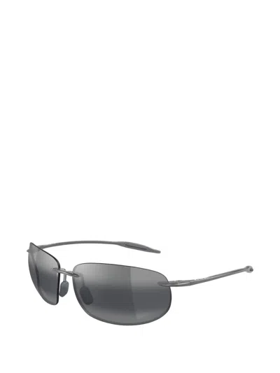 Maui Jim Breakwall Rimless Sunglasses In Gray