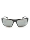 Maui Jim Byron Bay Rectangle-frame Sunglasses In Grey