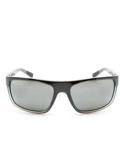 Maui Jim Byron Bay Rectangle-frame Sunglasses In Grey