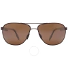 Maui Jim Castles Hcl Bronze Pilot Unisex Sunglasses H728-01m 61 In Bronze / Chocolate