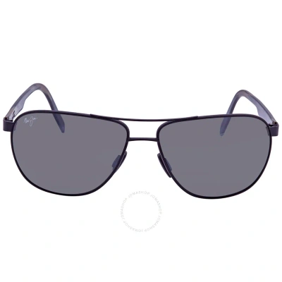 Maui Jim Castles Neutral Grey Pilot Unisex Sunglasses 728-2m 61 In Gray