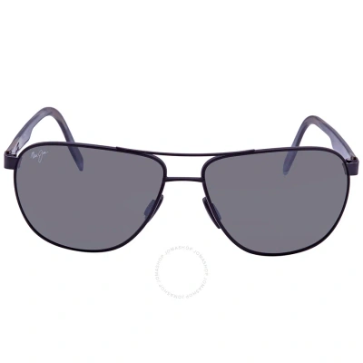 MAUI JIM OPEN BOX - MAUI JIM CASTLES NEUTRAL GREY PILOT UNISEX SUNGLASSES 728-2M 61