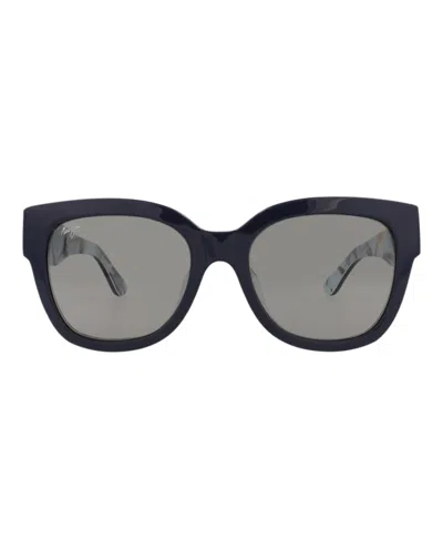 Maui Jim Cat Eye-frame Acetate Sunglasses In Navy Navy Grey