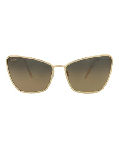 Maui Jim Cat Eye-frame Monel Sunglasses In Neutral