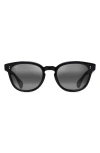 Maui Jim Cheetah 5 52mm Polarized Square Sunglasses 52mm Cheetah 5 Polarized Square Sunglasses In Black/neutral Grey
