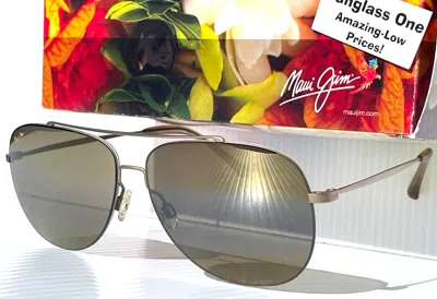 Pre-owned Maui Jim Cinder Cone Matte Gold Polarized Hcl Bronze Lens Sunglass H789-16m In Brown
