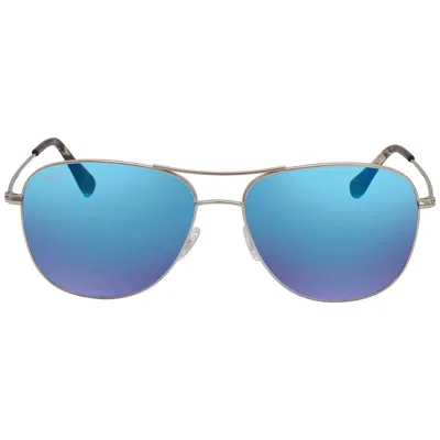 Maui Jim Cliff House Blue Hawaii Pilot Unisex Sunglasses B247-17 59 In Multi