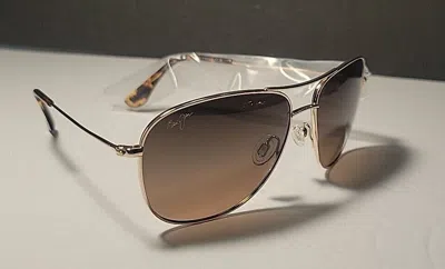 Pre-owned Maui Jim Cliff House Gold Polarized Hcl Bronze Lens Sunglass Hs247-16 In Maui Ht