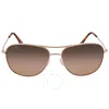 Maui Jim Cliff House Hcl Bronze Pilot Unisex Sunglasses Hs247-16 59 In Brown