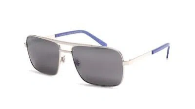 Pre-owned Maui Jim Compass Polarized Sunglasses 714-17 Silver/gray Glass Aviator