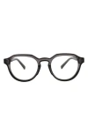 Maui Jim Core 49mm Round Optical Glasses In Grey Grey Transparent