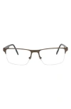 Maui Jim Core Optical 55mm Square Semi Rimless Reading Glasses In Black