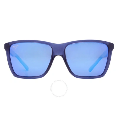 Maui Jim Cruzem Blue Hawaii Rectangular Unisex Sunglasses B864-03 57 In Blue / Dark