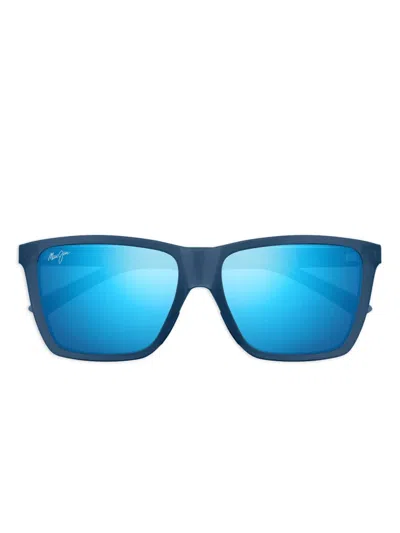 Maui Jim Cruzem Square-frame Sunglasses In Blue