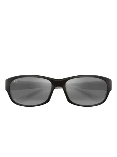 Maui Jim Curved-frame Sunglasses In Black