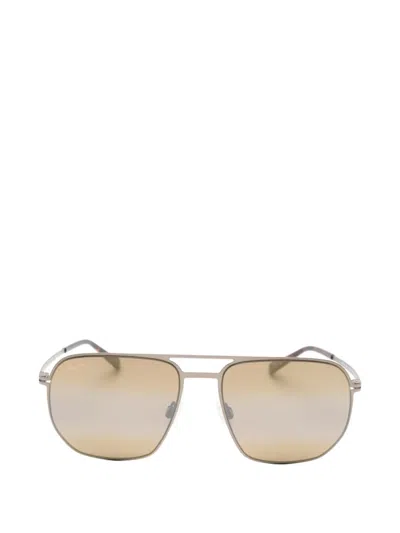 Maui Jim Double-bridge Sunglasses In Silver