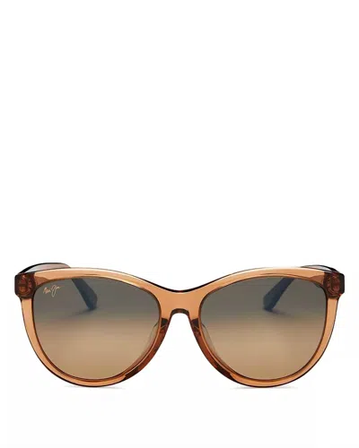 Maui Jim Glory Glory Sunglasses In Transparent Cinnamon In Brown
